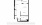 S1 - Studio floorplan layout with 1 bath and 604 square feet.
